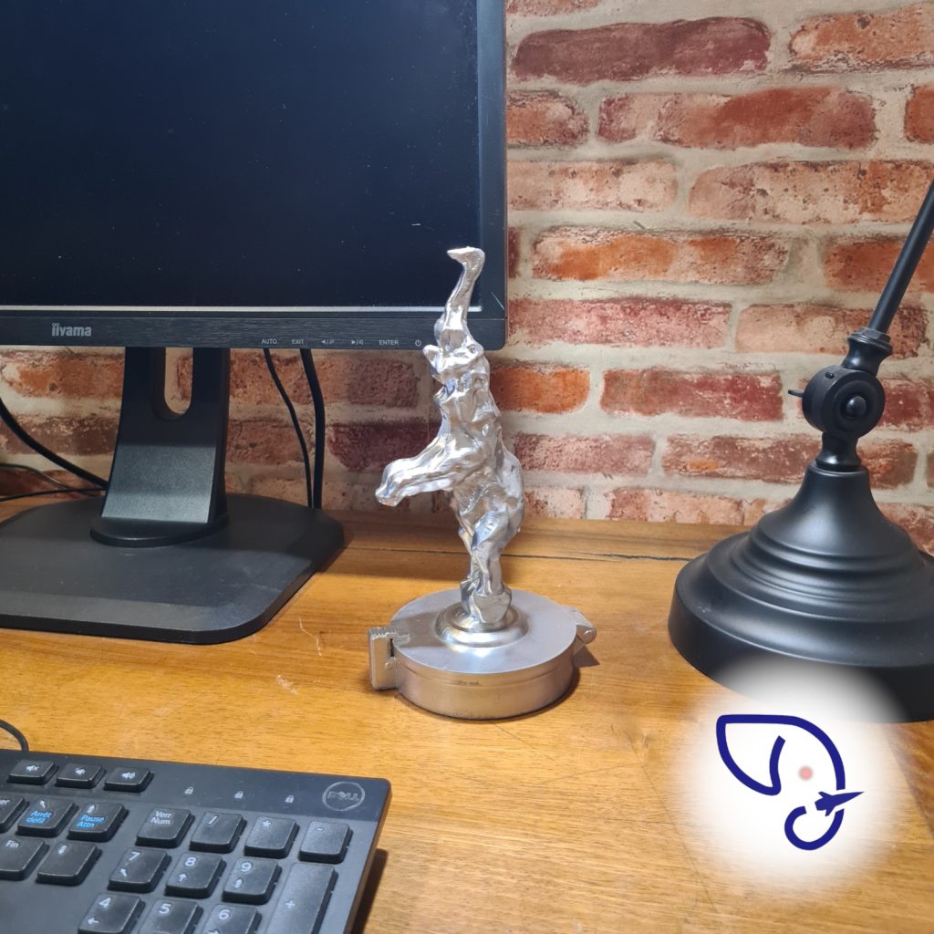 Life-size reproduction of the Bugatti Type 41 ROYALE radiator cap